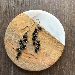 Black Cluster Earrings